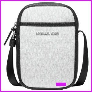 Logo Canvas Crossbody Bag Chic Minimal Classic Phone Messenger Structured